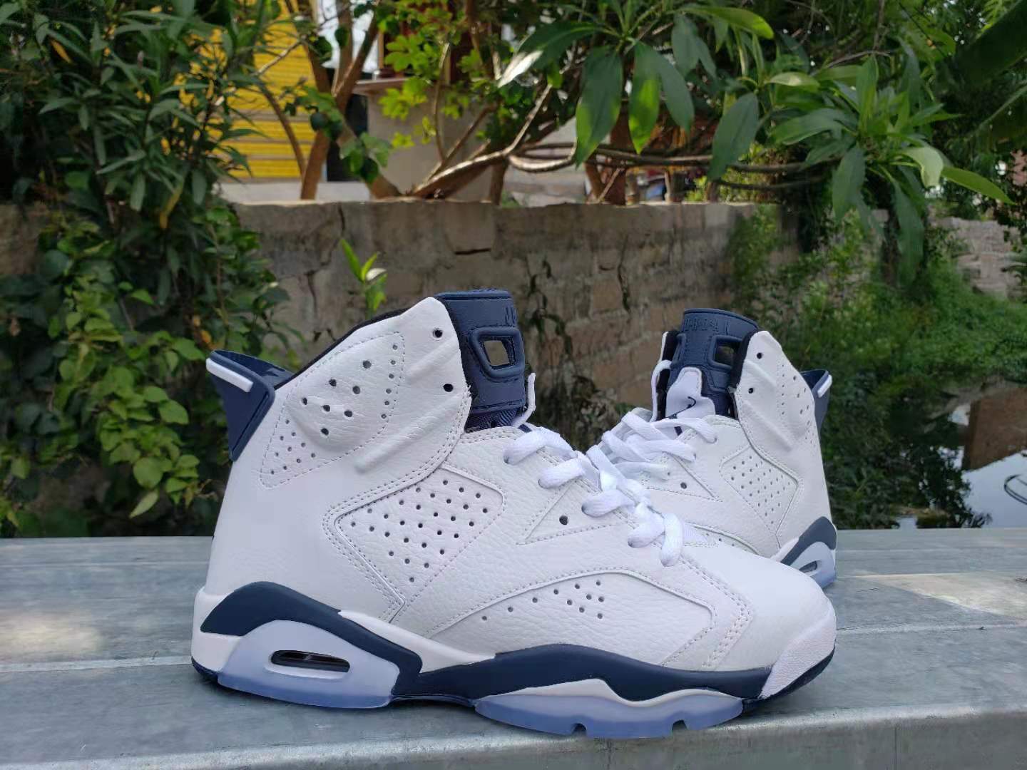 Newest Air Jordan 6 White Blue - Click Image to Close